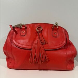 B Makowski - Red Leather Tassel Handbag
